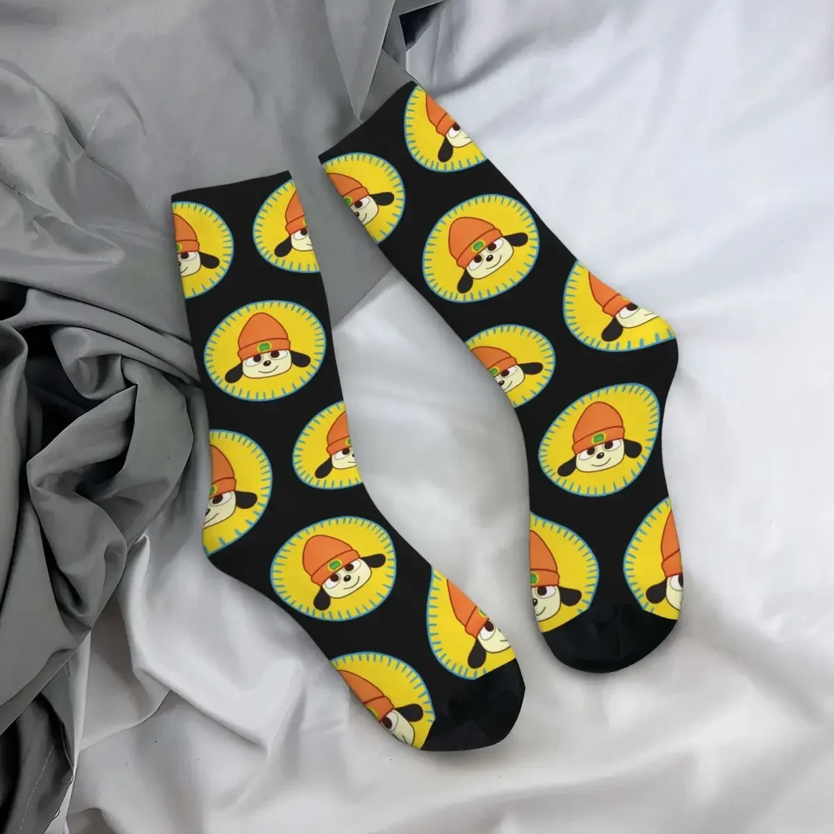 All Seasons Crew Stockings PaRappa The Rapper Patch Socks Fashion Long Socks for Men Women Valentine's Day Gifts