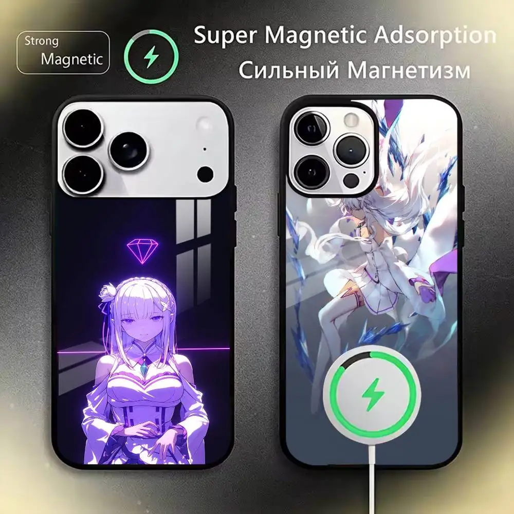 

ReZero Starting Life in Another World Phone Case For iPhone17,16,15,14,13,12,11 Plus,Pro Magnetic with Magsafe Wireless Charging