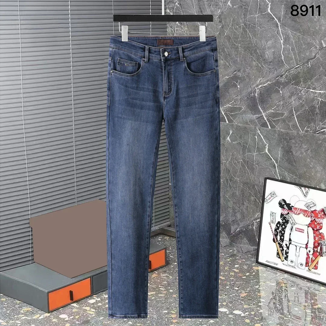 BLLIYOSS Jeans Thick Cotton Men 2024 Autumn Winter New comfortable casual elastic High Quality 29-42  Straight long pants