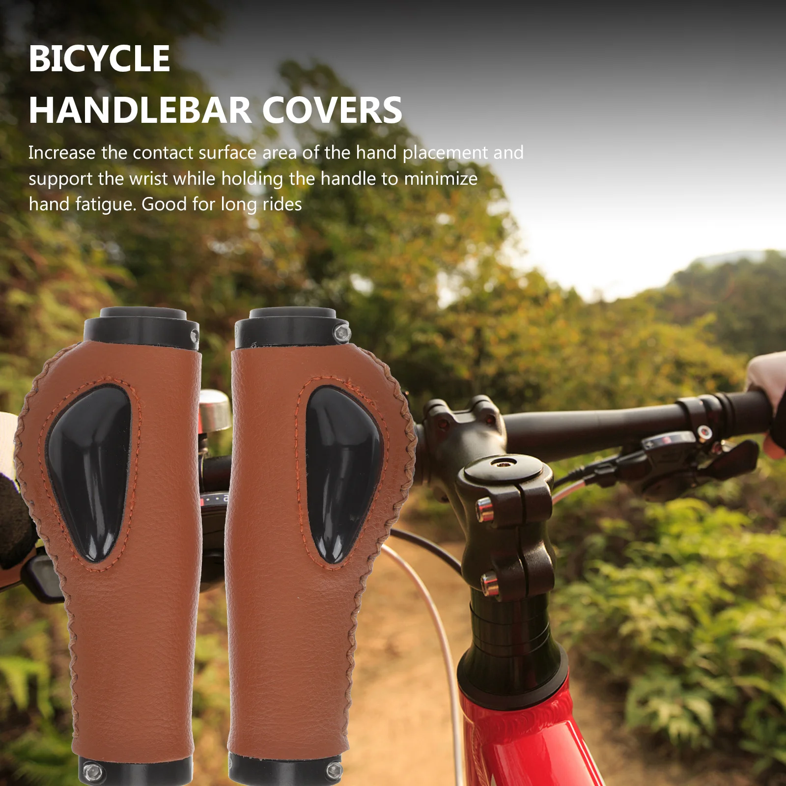 

1 set 1 Set Silicone Bicycle Handlebar Grips Soft Non-Slip For Mountain Bike Shockproof Rainy Weather Bike Accessories