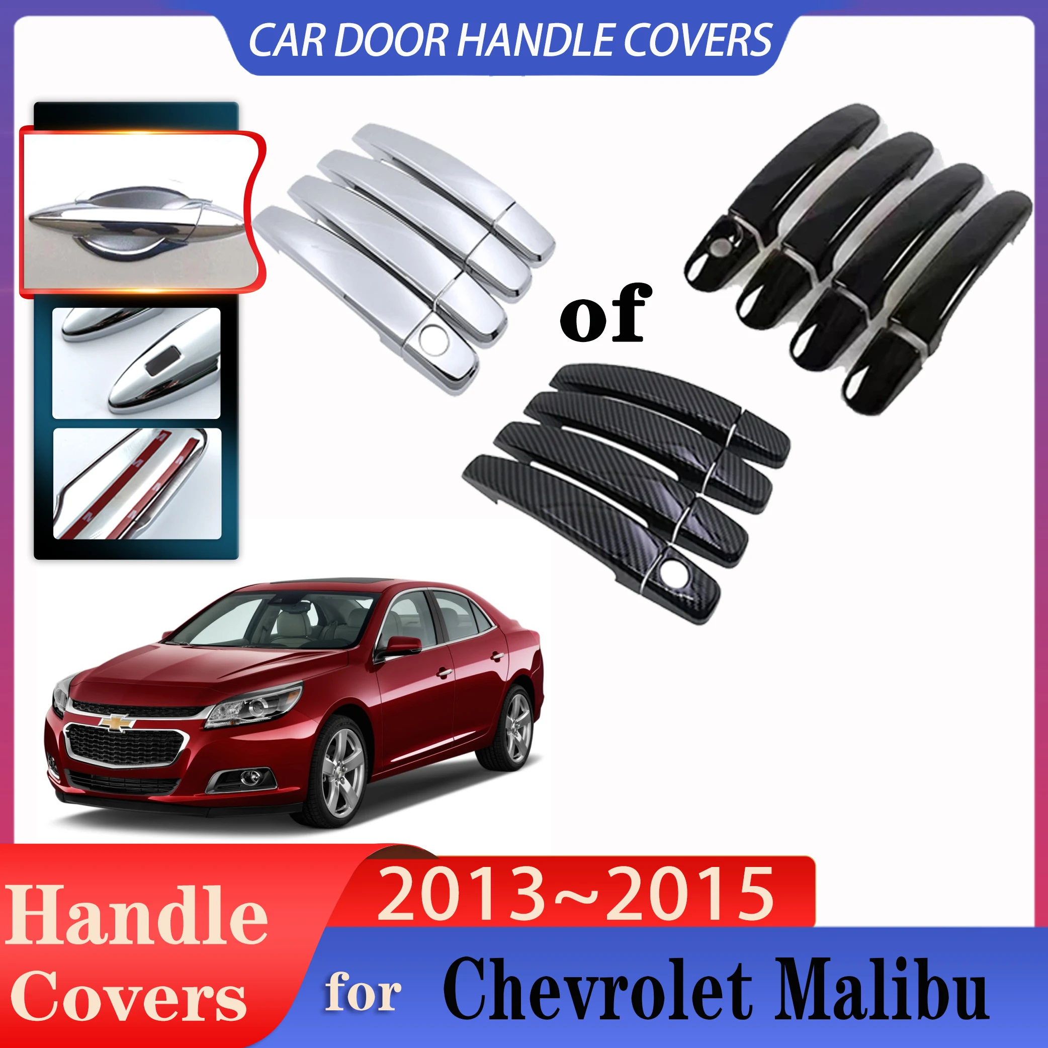 For Holden Chevrolet Malibu Accessories MK8 2013 2014 2015 Car Door Handles Covers Exterior Scratch Protective Decor Accessories