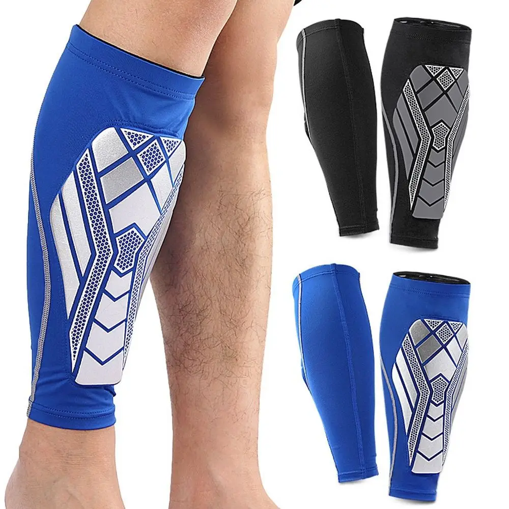 

Protective Calf Compression Sleeves with EVA Pad Leg Support Soccer Shin Guards Anti-Collision Thickened Shin Sleeves Cycling