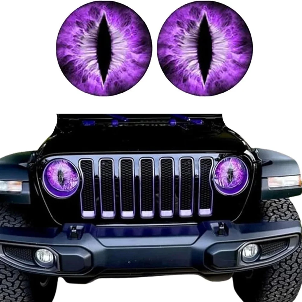 Calcomanías de faros de Ojos de bestia para coche Wrangler, pegatinas de luz de ojo de Animal para Jeep, accesorios de decoración de estilo de