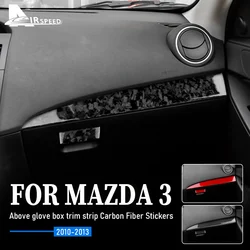 Real Soft Carbon Fiber For Mazda 3 2010 2011 2012 2013 Co-pilot Dashboard Holder Trim Interior Cover Sticker Car Accessories