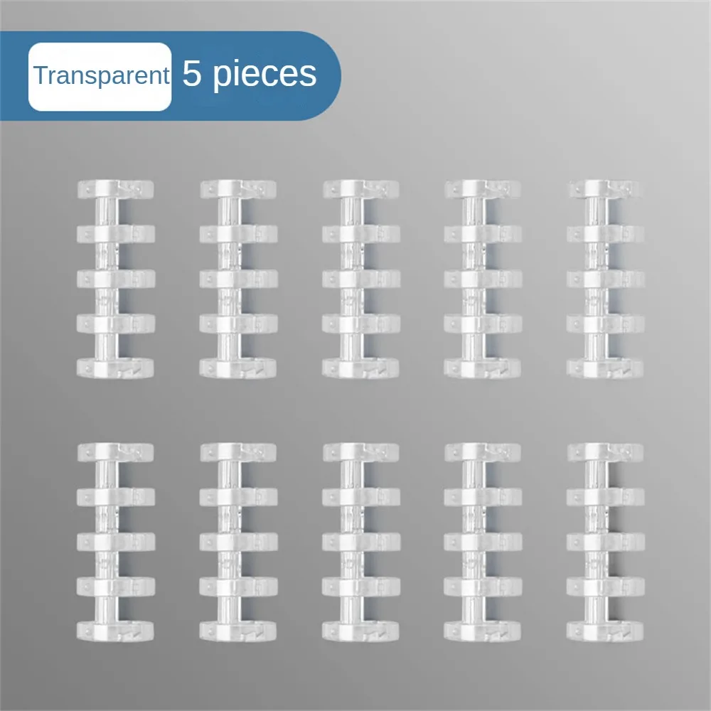 Espiral Círculos Anéis para Binder, Binder Anel, Binder Clips, Material Escolar, Papelaria, Folhas Soltas, Buckle Clip, Notebook, 5 Buracos, 1-5Pcs