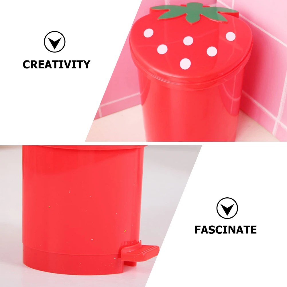 

Mini Trash Can Pink Rubbish Bin Bedroom Office Small Size Easy to Clean Suitable for Kitchen Living Room Bedroom Hotel