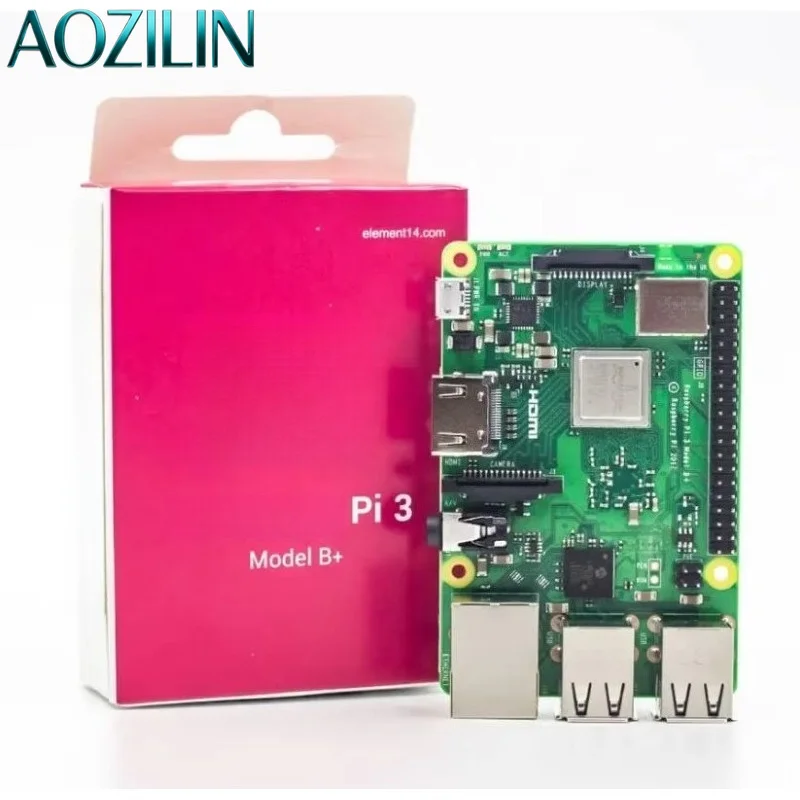 AOZILIN 3B+ Development Board 1.4GHz BCM2837B0 ARMv8 64-bit WiFi BT 4x USB2.0 Compatible with Raspberry Pi