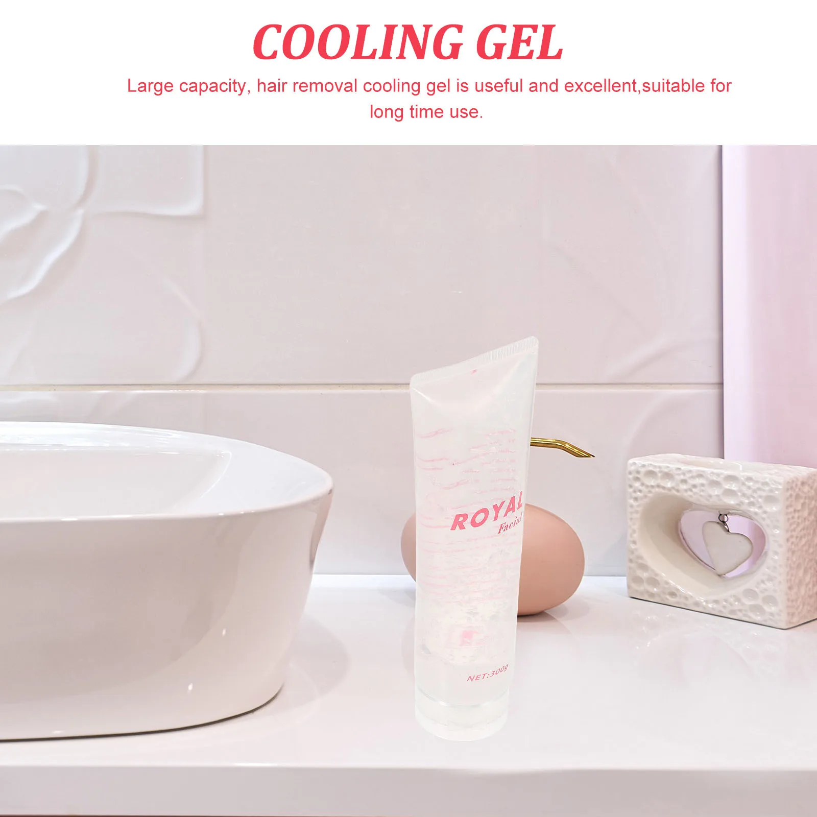 300 ml Kühlgel zur Haarentfernung, Laser-Gesichtskörper-Hautpflege, geeignet für Männer und Frauen, große Kapazität, beruhigend, feuchtigkeitsspendend