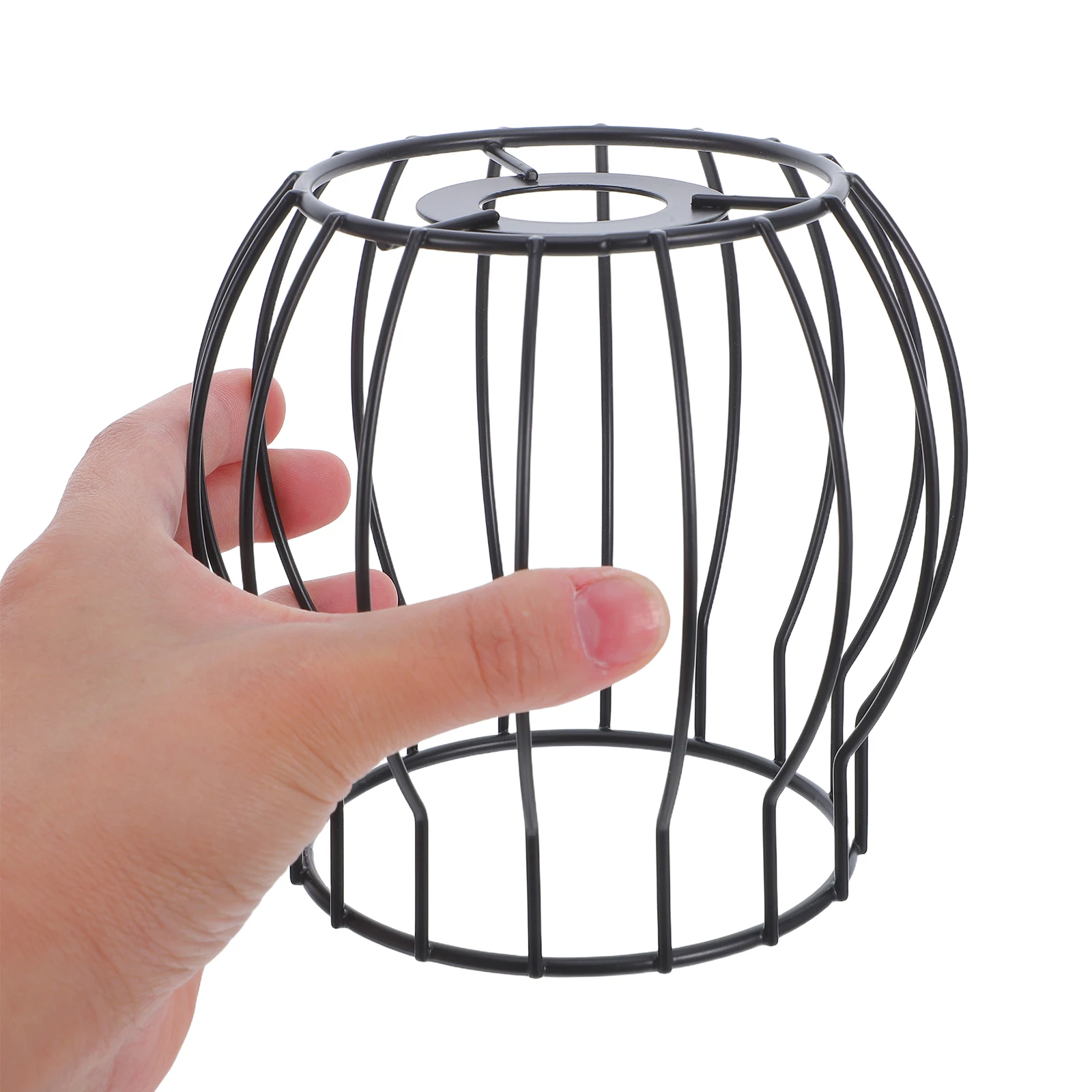 

Metal Lampshade Replacement Cage Hollow Frame for Ceiling Industrial Lighting DIY Kit E14 Base Heat Resistant Modern