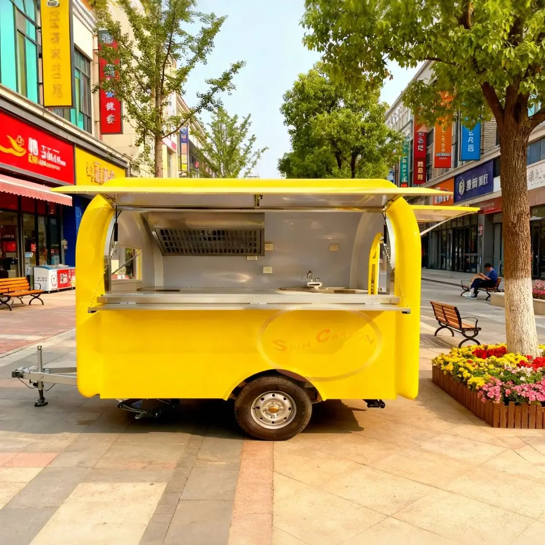 

Brand-New Fully-Equipped Food Trucks Automatic Vending Hot Dogs Snacks Fries Ice Cream Barbecue Full Feature Mobile Kitchen