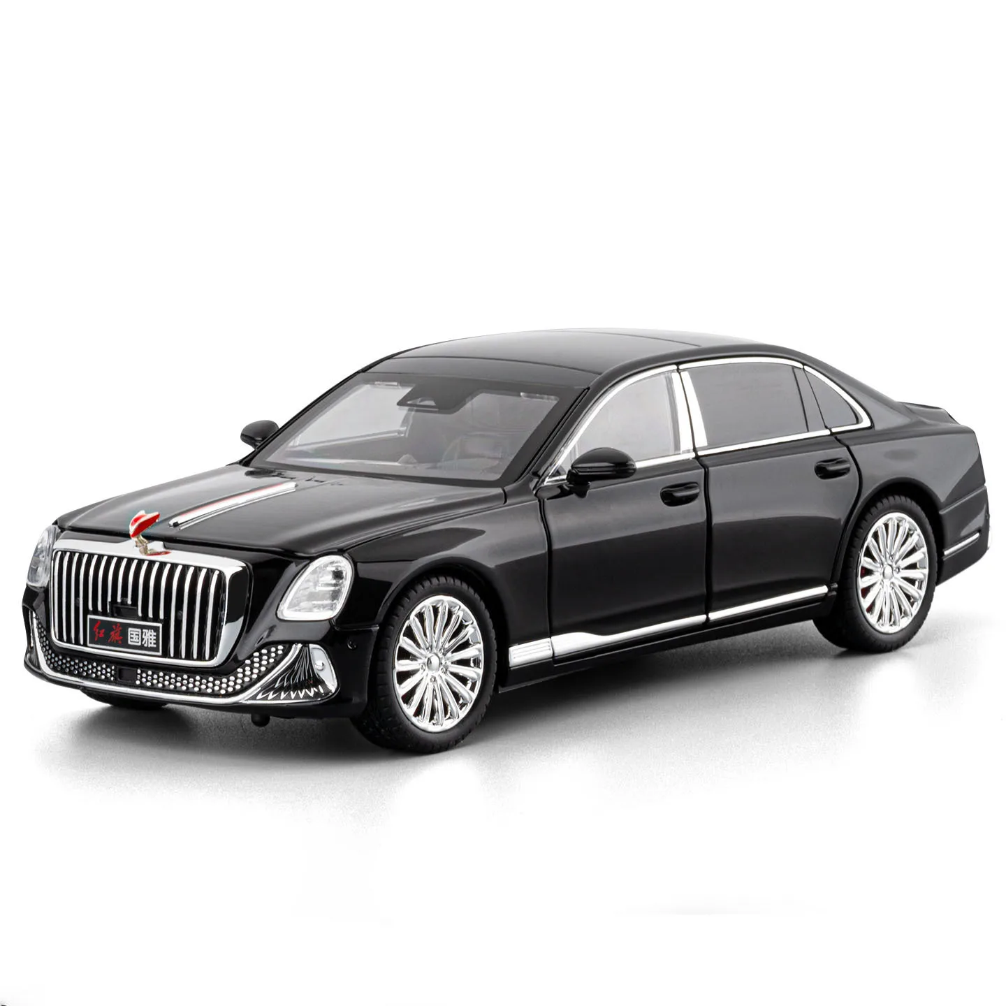 1:24 Alloy Metal Diecast Model Car Compatible With Hongqi Guoya Display Stand Creative Desktop Home Decoration Gift Birthday Toy
