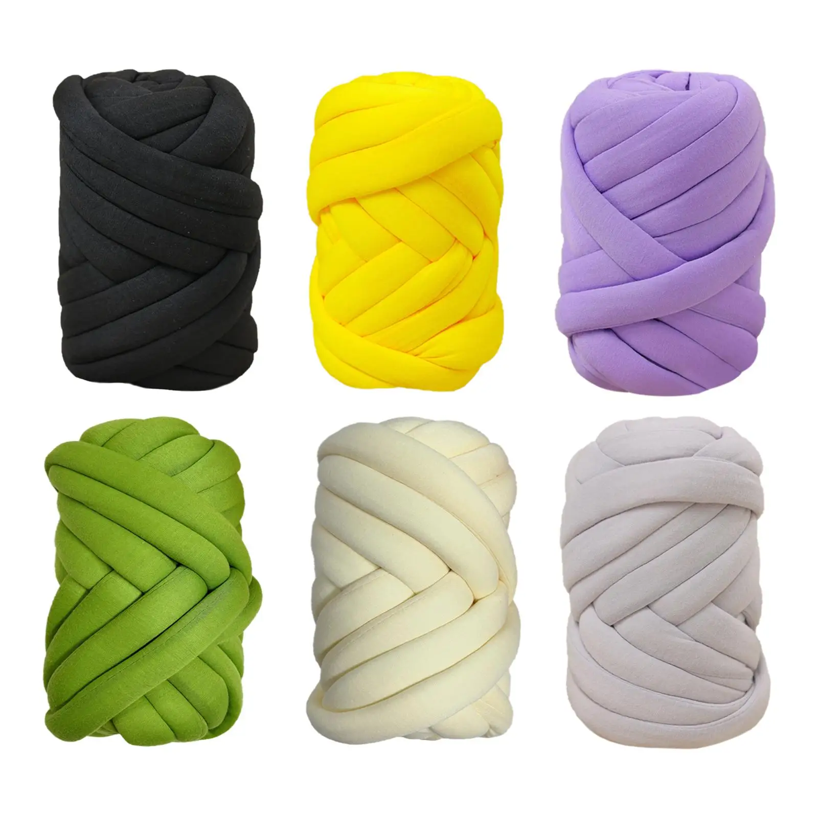 1.5kg Chunky Yarn 295inch Dia 2.5cm Tube Giant Yarn Washable Jumbo Tubular Yarn Weight Yarn for DIY Cushion Tapestry Baskets