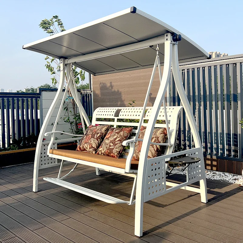 Outdoor swing courtyard double rocking chair outdoor terrace hanging garden villa balcony rocking chair swing