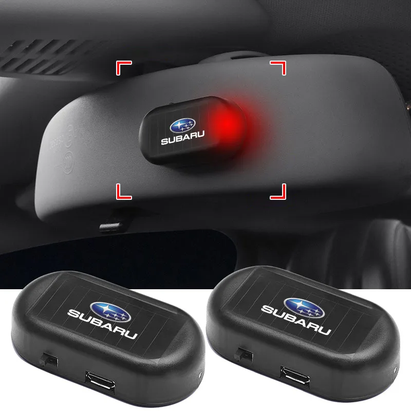سيارة صغيرة LED تعمل بالطاقة الشمسية مصباح أمان الحذر مصباح اكسسوارات السيارات لسوبارو فورستر Xv امبريزا Wrx Sti 2010 Outback #1