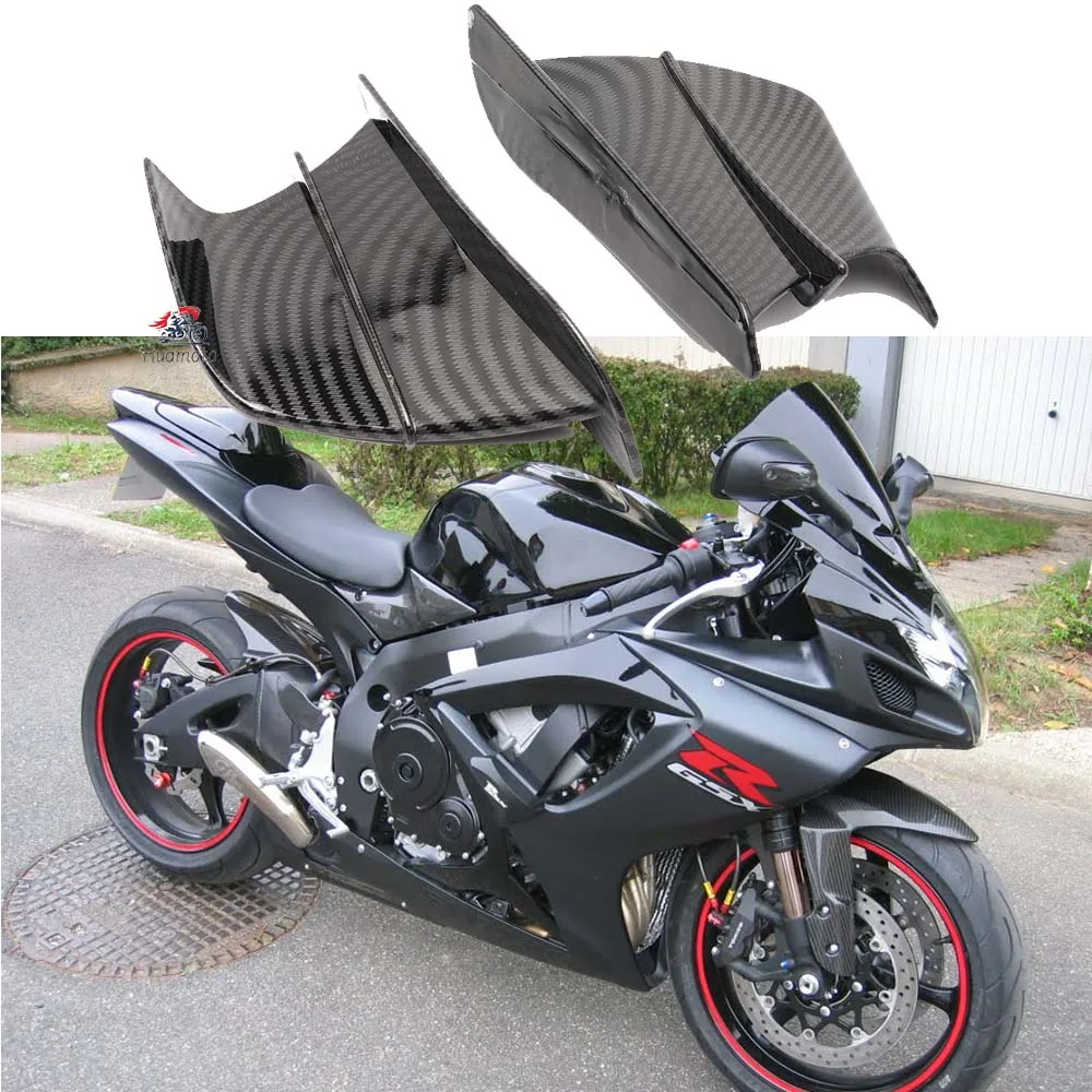 1Pair For Suzuki Gsxr 600 750 1000 Vstrom 650 Burgman 400 650 Gsxs Side Winglet Aerodynamic Wing Kit Motorcycles Accessories