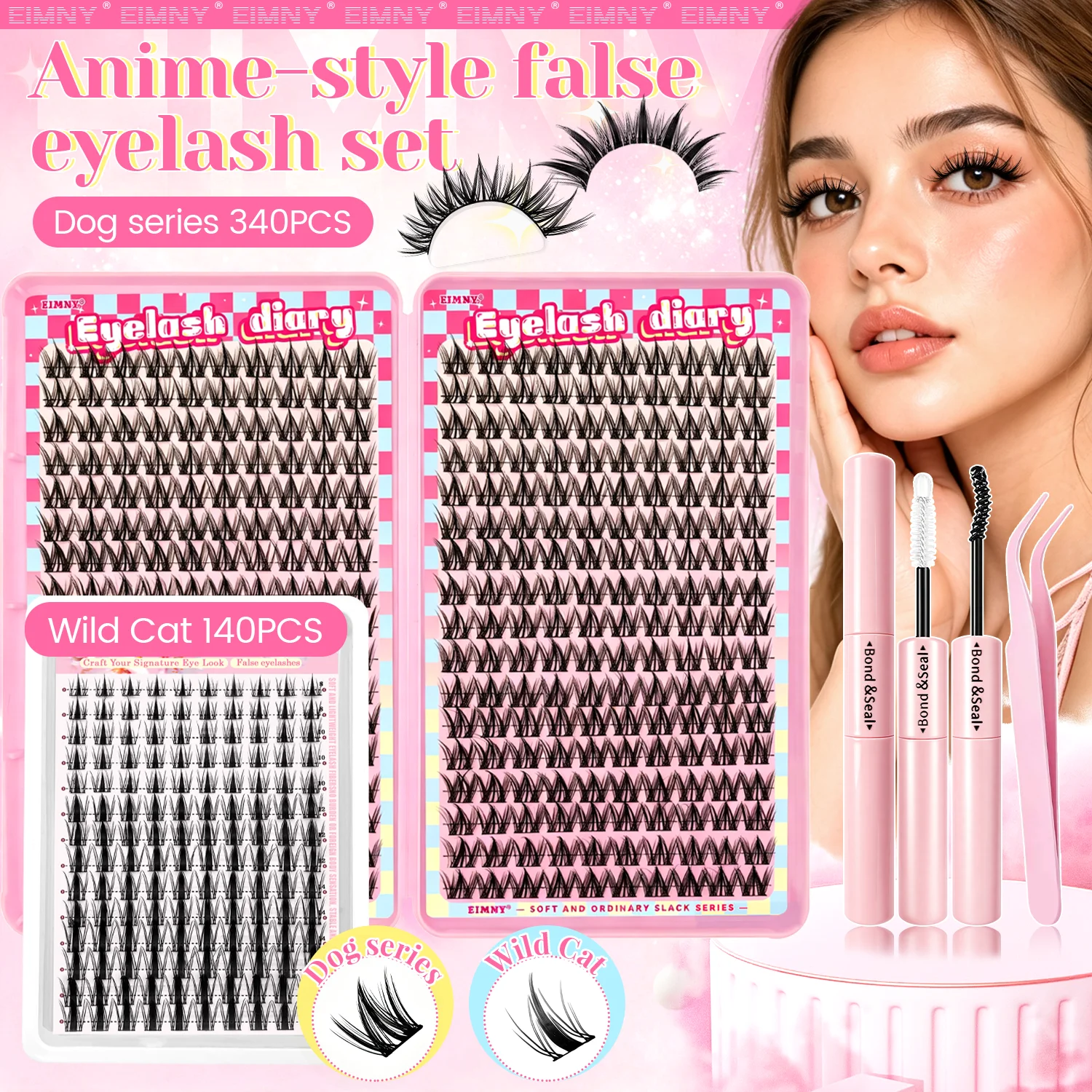 Lash Extension Tweezers - EIMNY Manga-Wimpernbüschel, erhältlich in 140/340 Stück