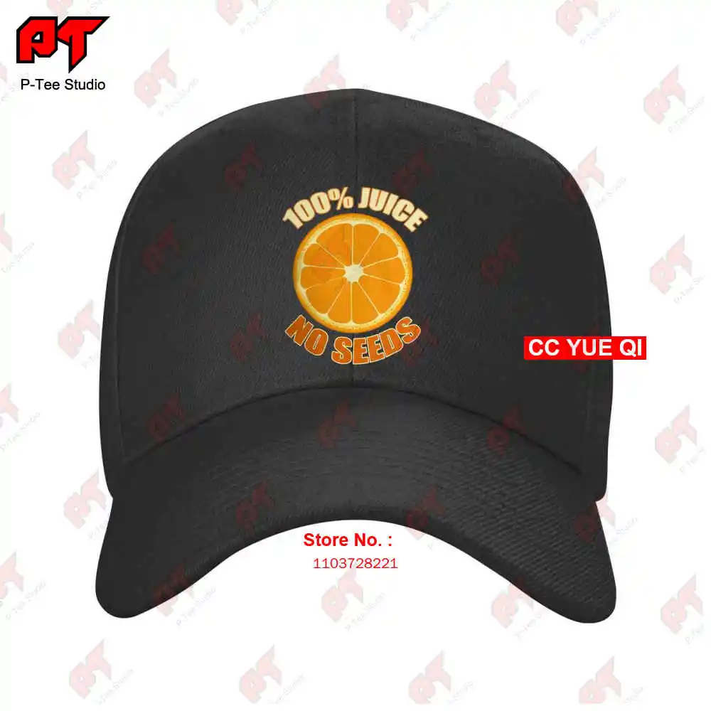 Gorras de béisbol de color naranja sin semillas, gorra de camión, JIWY, 100% de jugo