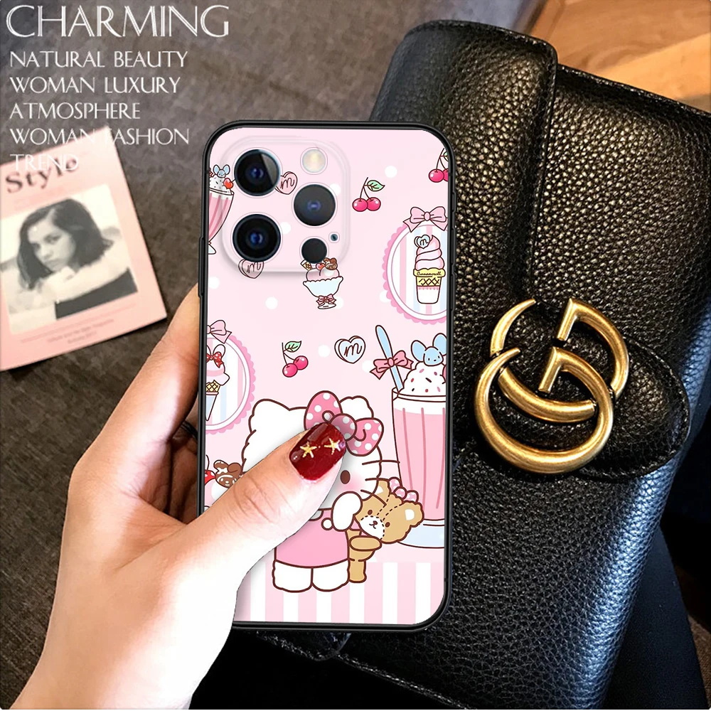 Z149 hello kitty Soft Case for Samsung S9 S10E S10 Lite S20 Ultra S21S S21 Fe S22 S23 S30 Plus Note 10 20 M30S M21 M31 M51