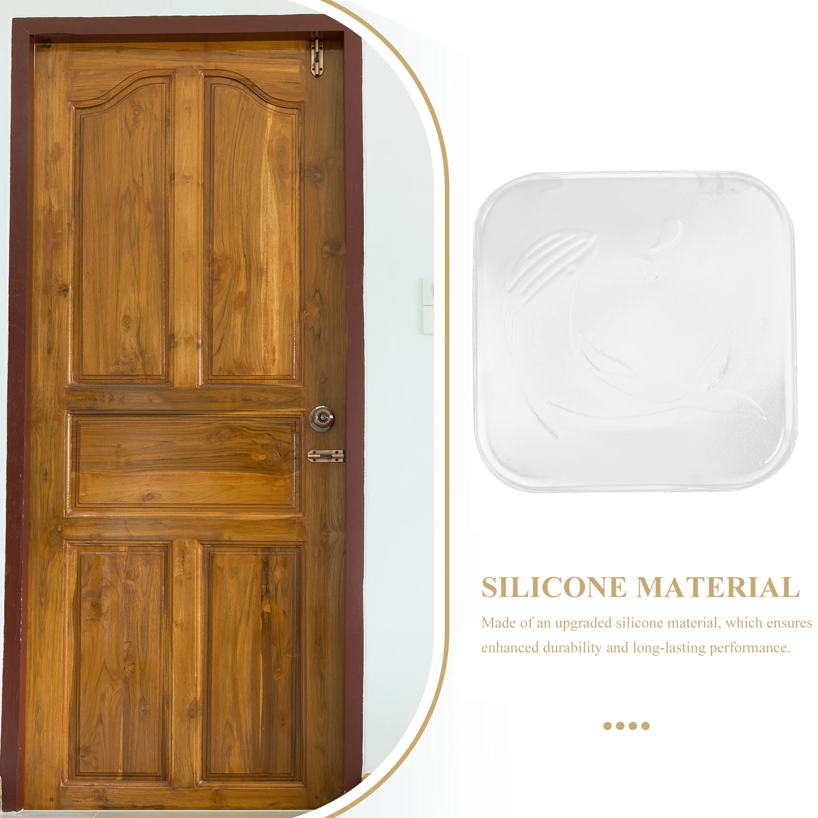 

6 Pcs Clear Anti collision H Stickers Thick Silicone Wall Protectors Door Knob Stopper Soundproof Transparent Whale Design