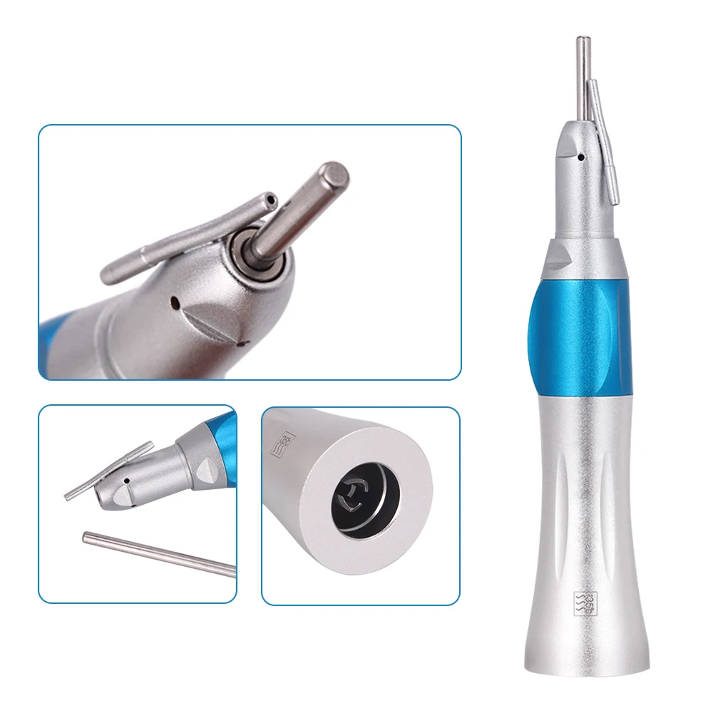 Dental Low Speed Straight Handpiece 1:1 With External Irrigation Pipe 135℃ Autoclave Sterilization Dentistry Surgical Tools