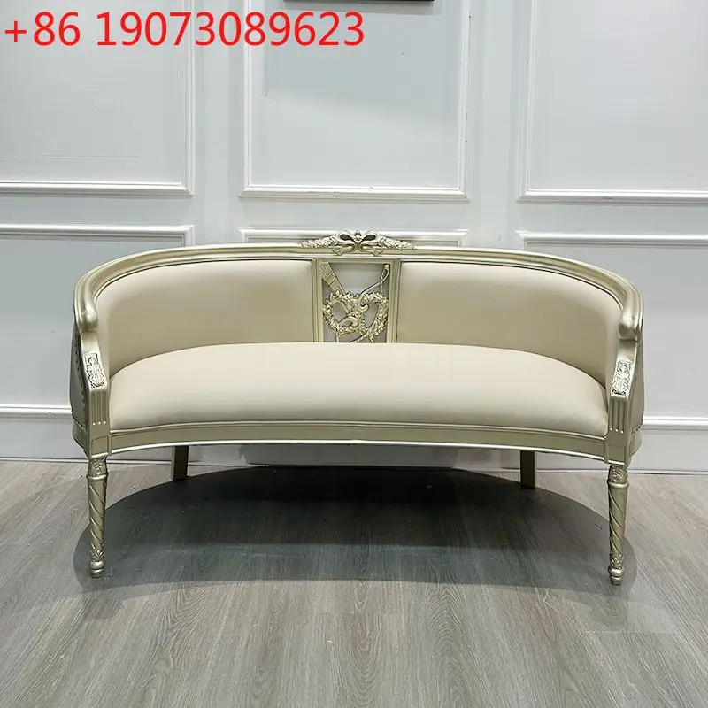 American light luxury solid wood bed end bench cloakroom stool household bedroom sofa bed