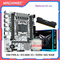 MACHINIST X99 PR9-A Motherboard Optional Intel Xeon E5 2680 V3 CPU LGA 2011-3 and DDR4 16GB 2400MHz RAM Kit set USB 3.0
