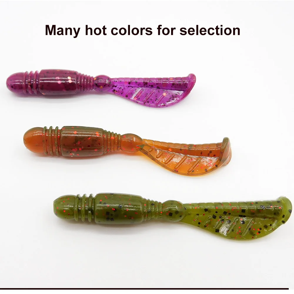 ESFISHING Fishing Lure TIG Shad 10pcs 70mm 2.6g Soft Lure leurre souple shad Pesca Jerkbait Pike Trout Carp Fishing Tackle
