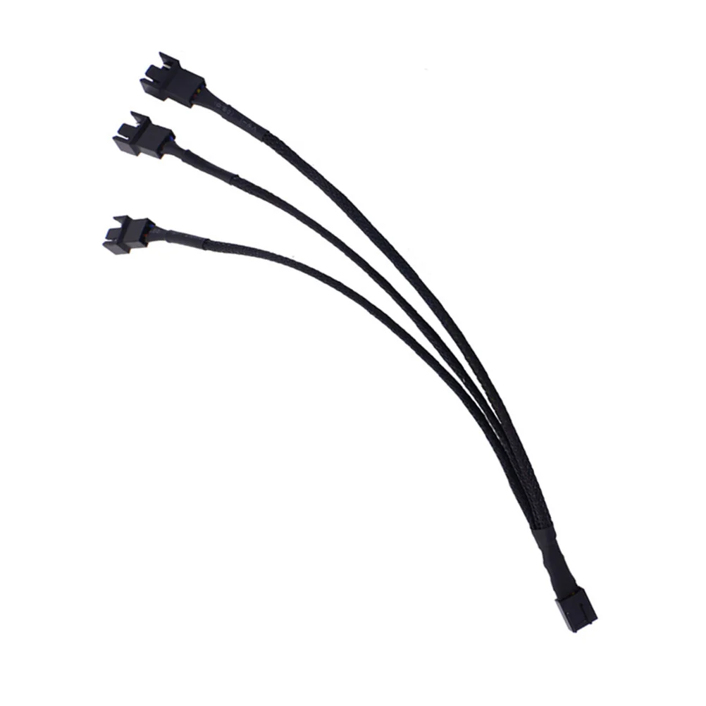

Pwm Fan Extension Cable Black Design for Pc Motherboard Multiple Fan Splitter Connector Temperature Control