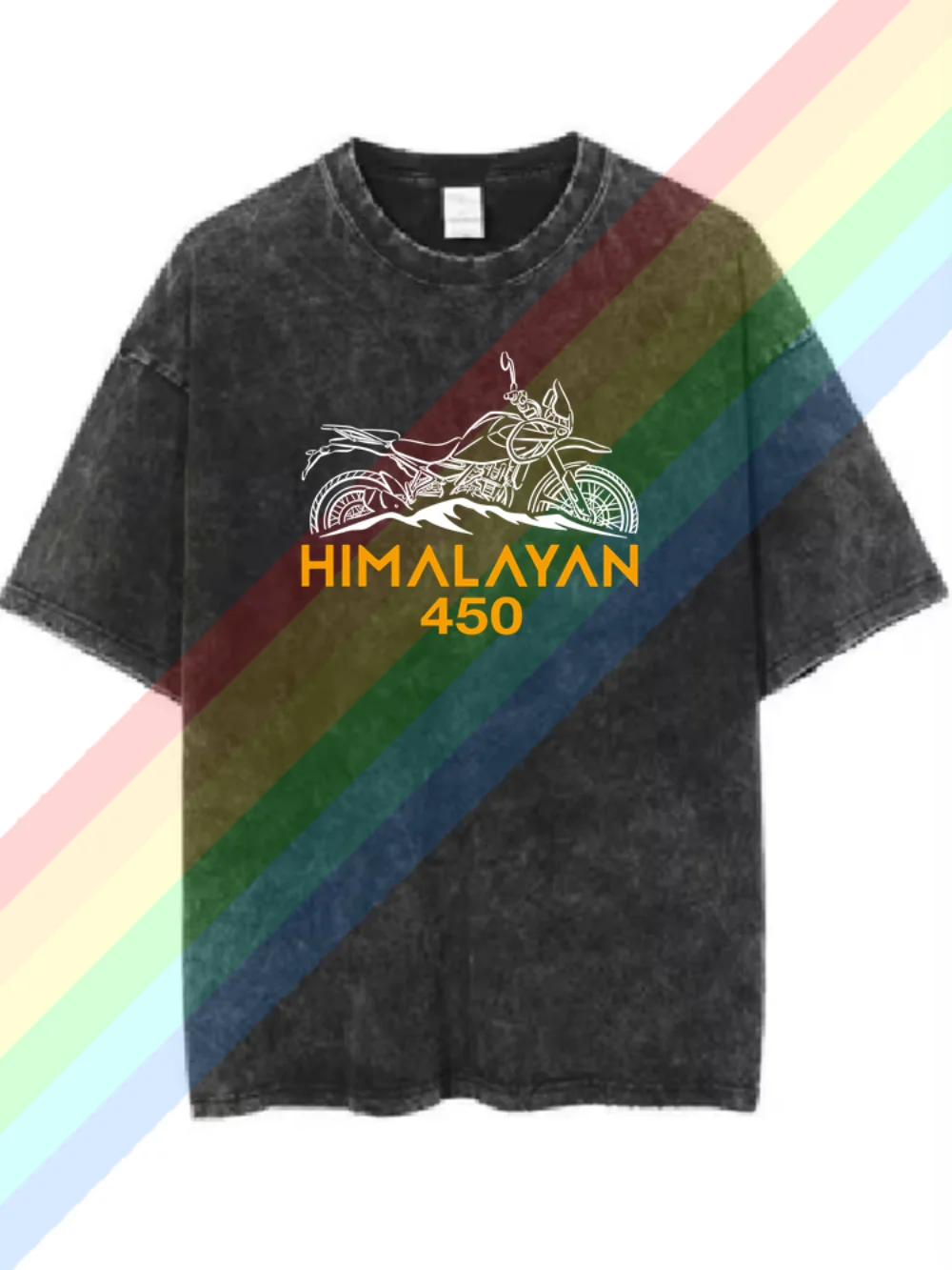 2024 Summer Vintage Cotton Royal Enfield Himalayan 450 for Motorcycle Riders T-shirt Graphic Summer Loose T Shirts Men Y2K Cool