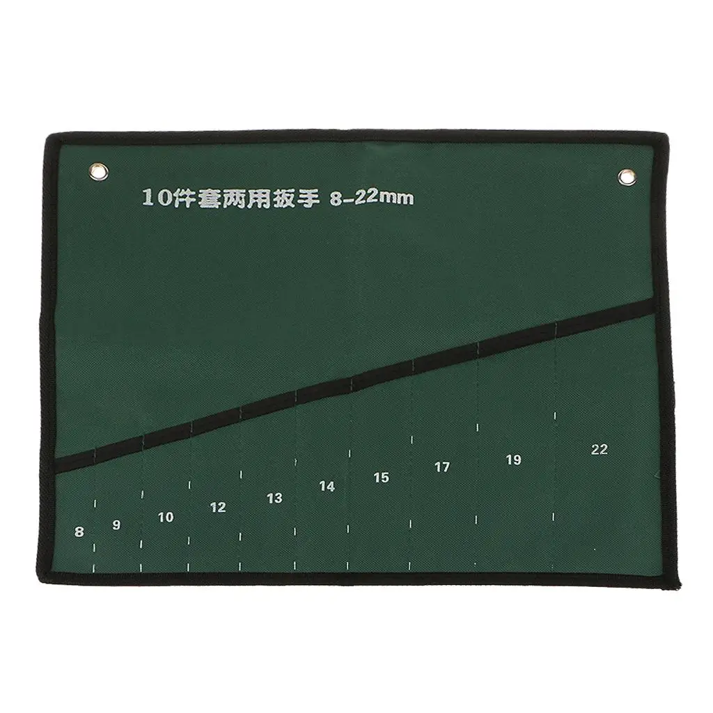 10 Hardware Tool Screwdriver Spanner Roll Up Storage Case Pouch Bag