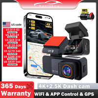 Aprilboy 3.2 inch 4K Dash Cam Dual Lens UHD Recording Car Camera DVR Night Vision Video Recorder Built-In WiFi GPS 24H Parking