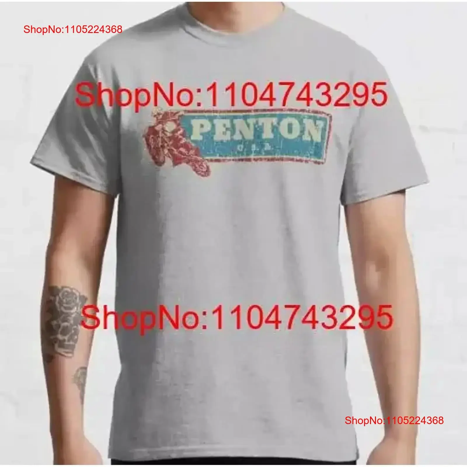 Penton USA 1968 camiseta clásica vintage ropa informal lavada ligeramente para hombre Top de moda cómodo para uso diario vintage