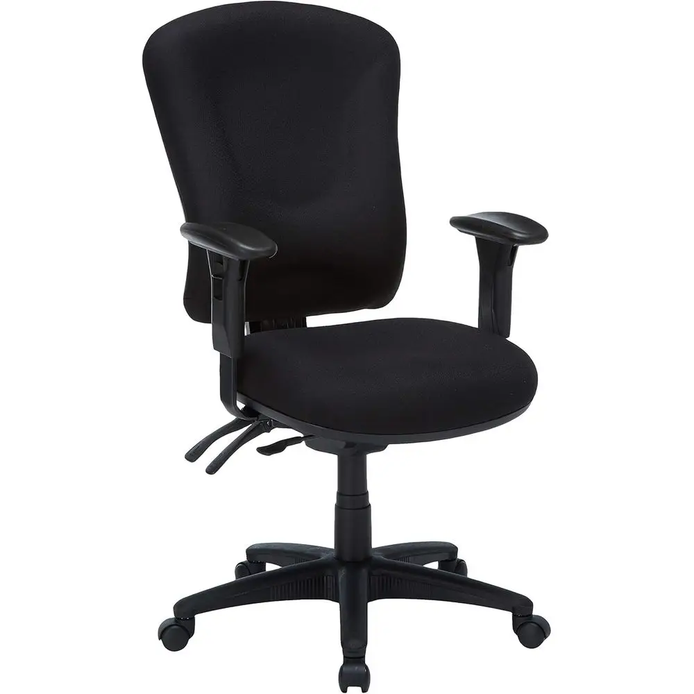 Swivel Fabric Office Chair in Black