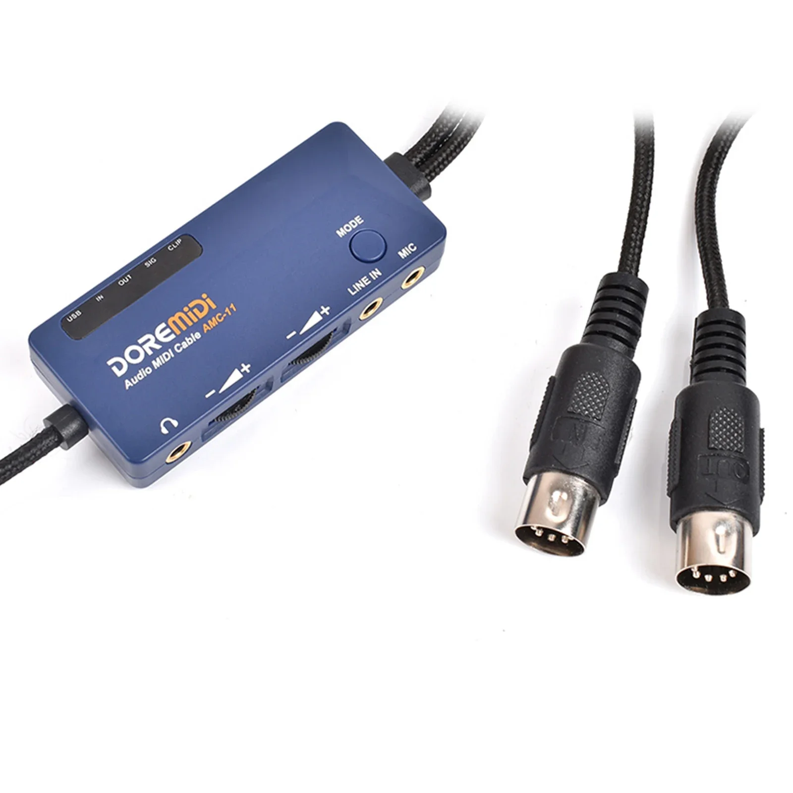 Interfejs audio Amc-11 Midi na USB — konwerter 5-pinowy z 16-kanałowym miksowaniem i 10-pasmowym korektorem, wbudowana karta dźwiękowa do nagrywania w studiu