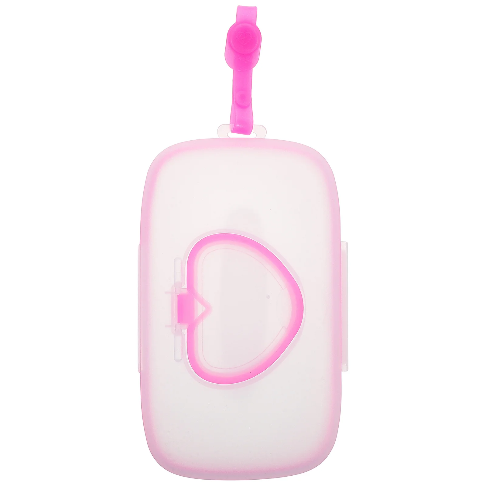Portable Baby Hand Wipes Dispenser Box Cute Heart Shape Lightweight Refillable Travel Essential Holder for Diaper Bag Car