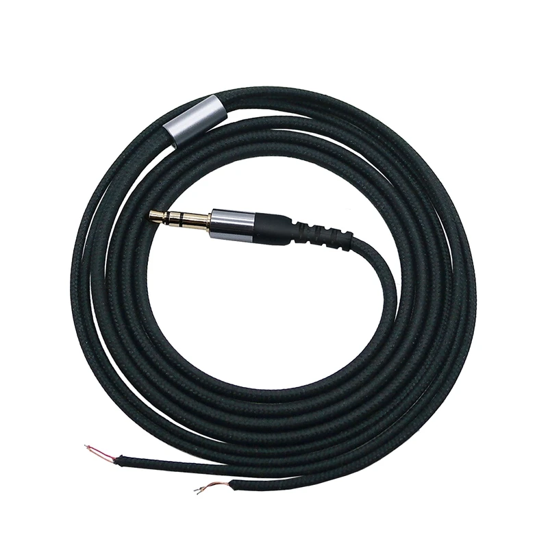 3,5mm Buchse Kopfhörer Reparatur kabel DIY Headset Ersatz draht schwarz Nylon Stoff Geflecht Kabel