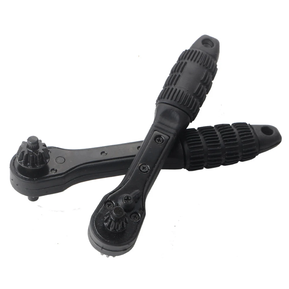 Llave de mandril de taladro dos en uno, llave de trinquete negro de doble uso, 12,7mm/17,5mm, llave de carraca rápida bidireccional negra