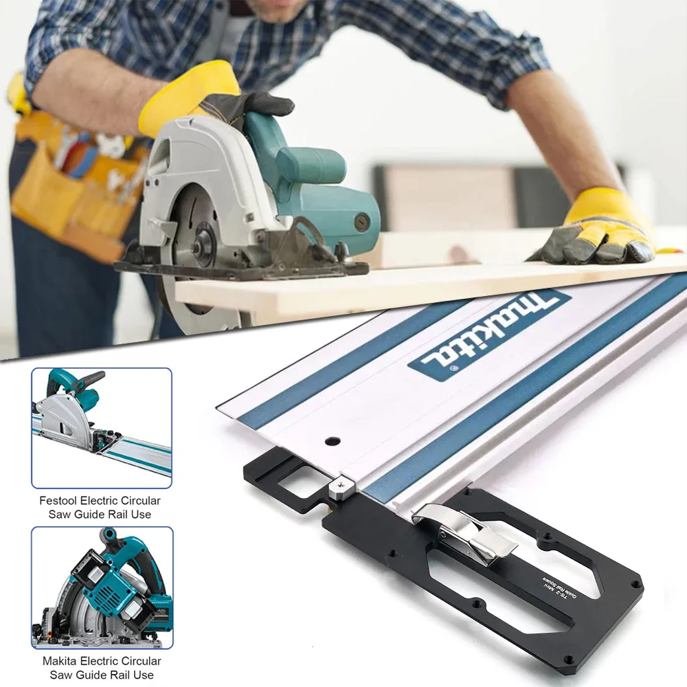 Aluminum Alloy Material, Woodworking Electric Circular Saw Rail Saw Right Angle Positioning Plate, Matching TS55/TS75 Rail