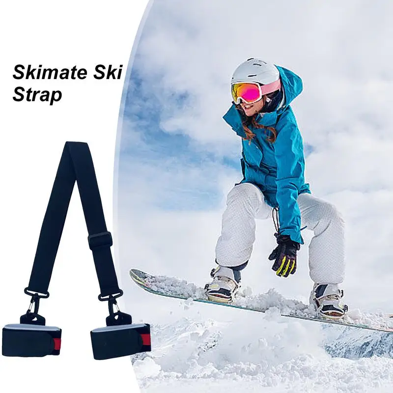 Ski Carrier Strap Winter Snowboard Wraps Ties Adjustable Carry Sling Straps Portable Winter Sport Equipment For Carrying Skis