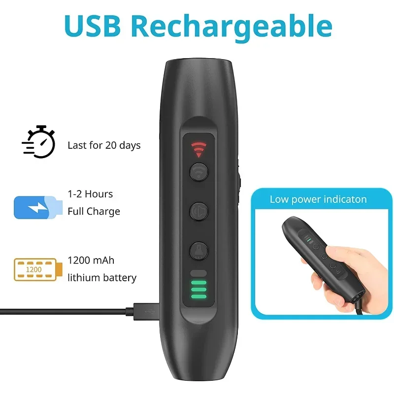 

Anti Barking Stop Bark Training Device Trainer Ultrasonic Pet Dog Cat Repellents with 3W Flashlight LED Repeller