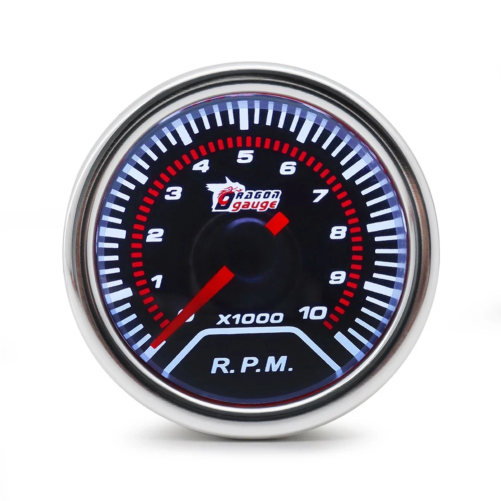 Boost/Vacuum/Water Temp/Oil Temp/Oil Press/Voltage/Tachometer/Air Fuel Ratio/EGT Gauge 52mm Analog led White Case