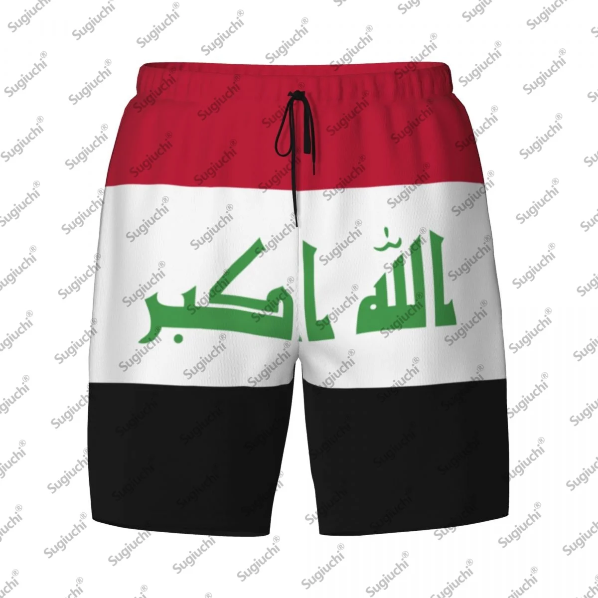

2025 Мужские плавки с 3D принтом флага Ирака, гавайские купальные пляжные шорты 2 в 1, быстросохнущие летние шорты для плавания с карманами
