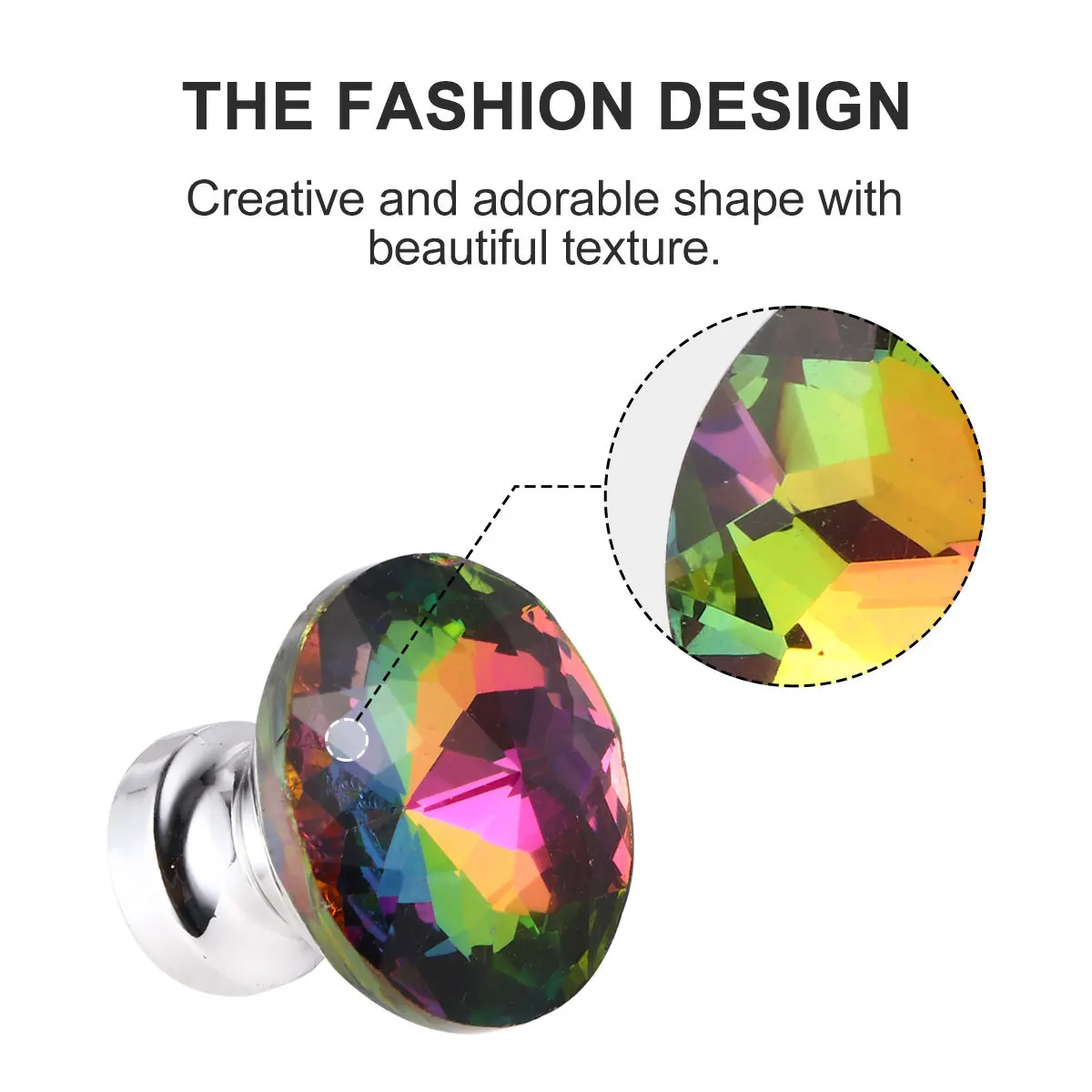 

10Pcs Zinc Alloy Crystal Drawer Pull Handles Single Hole Cabinet Door Knobs for Wardrobe Chest Furniture Drawers