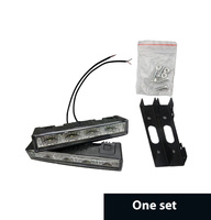 2PCS LED Daytime Running Lights DRL 4 LED Car LED Light 6000K Black Shell White color 12V Car Accessories