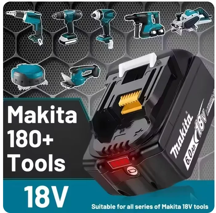 

Аккумуляторы и зарядные устройства для шуруповертов Makita BL1860, BL1850B, BL1850, BL1840, BL1830, 18В, 2025 год, замена для электроинструментов 1 продано