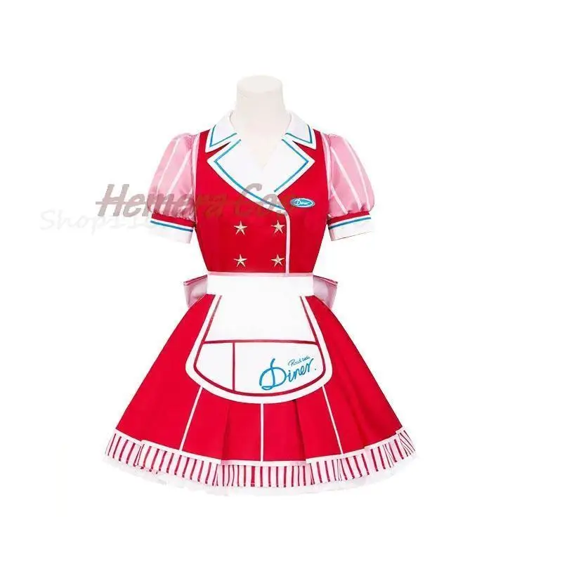 Leo/need-vestidos de Cosplay de Tenma Saki, traje de sirvienta de comedor, teclado, disfraces de Saki, peluca de ídolo Virtual, traje de Halloween