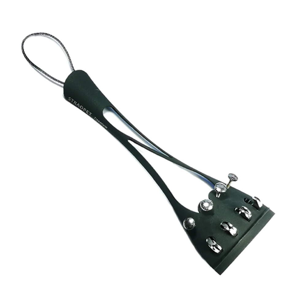 STRADPET Tulip Type Titanium Tailpiece Set for Viola with Titanium Tailgut Pro, Optional with or without fine tuners