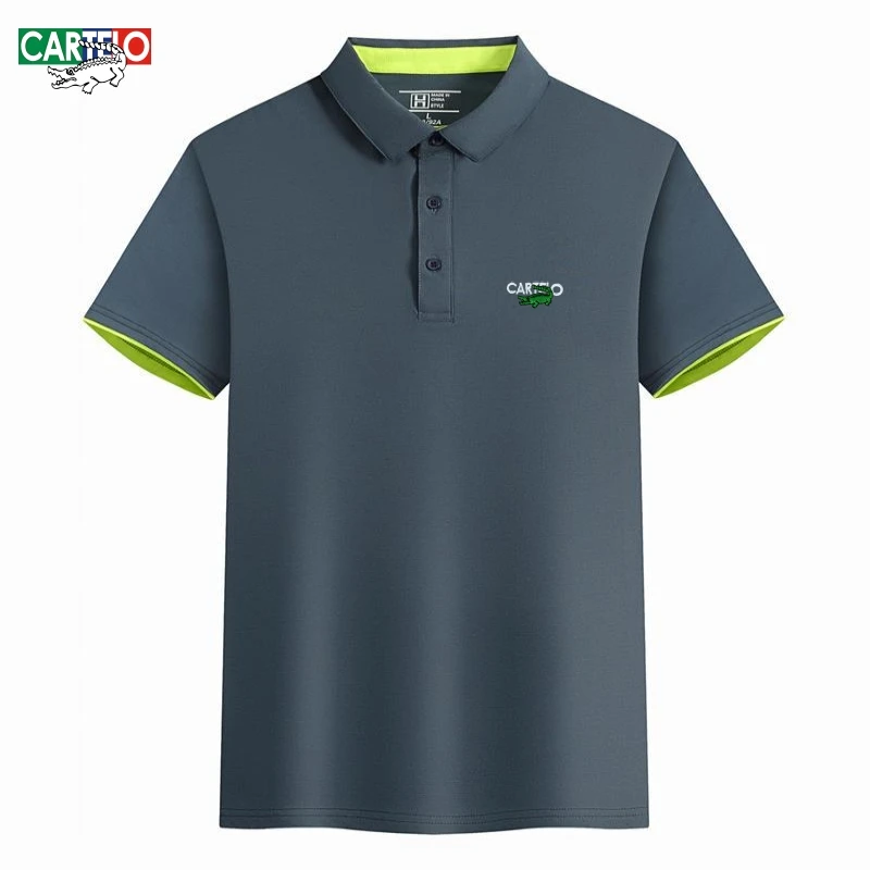 

Summer men's high-quality quick drying ice silk short sleeved polo shirt, new fashionable, casual, cool and versatile top
