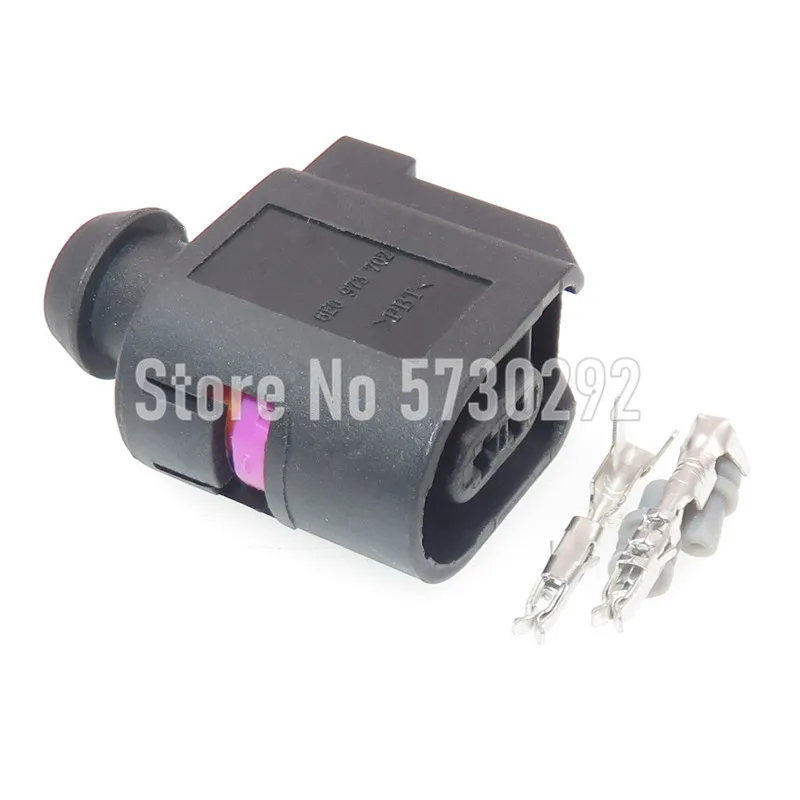 2P 6E0 973 702 Sealed Rear ABS Sensor Socket Connector Cable Plug For VW Audi Phaeton