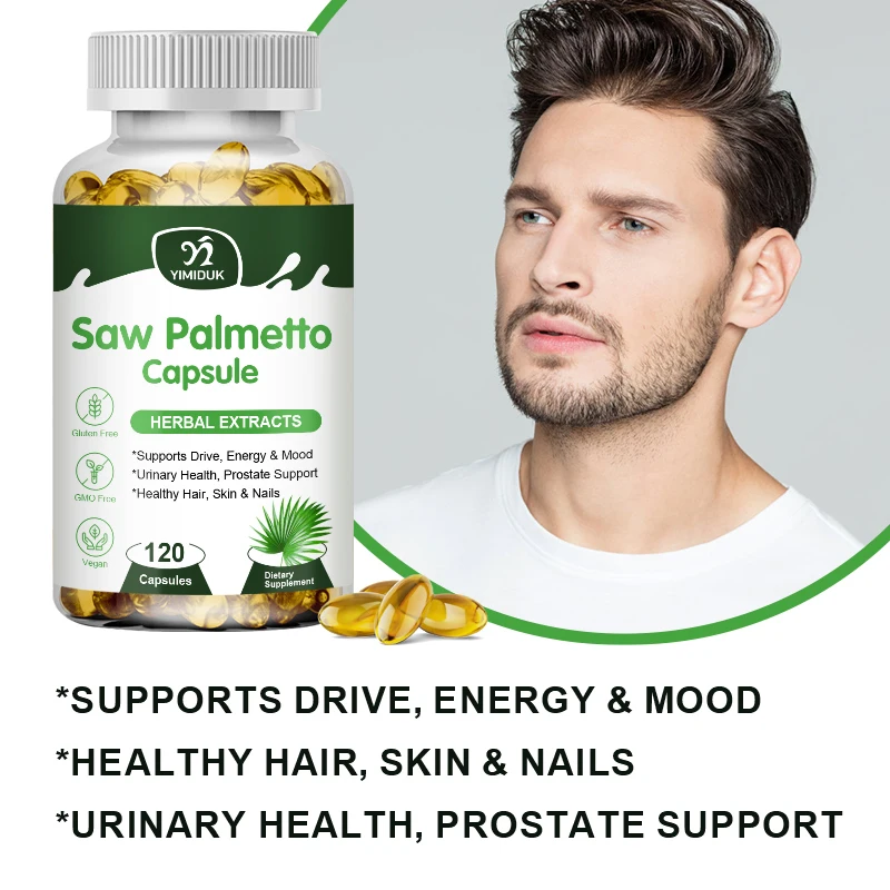 Saw Palmetto Capsules Help Promote Prostate Health,Reduce Baldness & Thinning Hair & Regulate Hormonal Sex Capsules in The Body